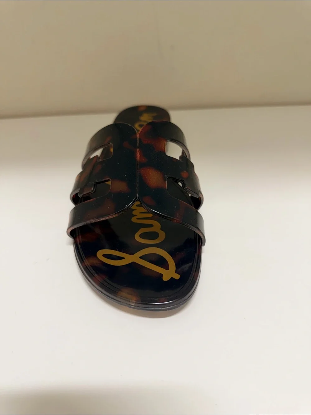 Sam Edelman Bay Tortoise Jelly Slide Sandal preppy beach vacation Size 8